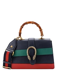 Pre-Owned Gucci Medium Dionysus Bamboo Top Handle Bag Colorblock Leather