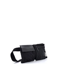 Pre-Owned Gucci Vintage Double Belt Bag Gg Canvas with Leather