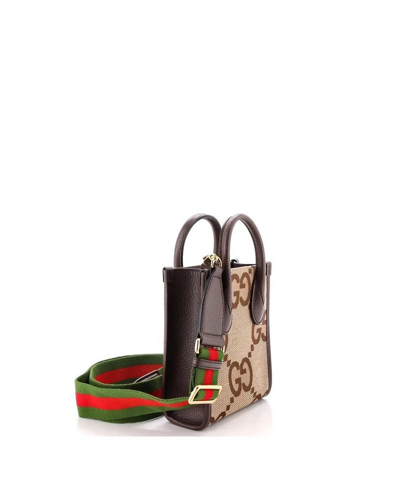 Pre-Owned Gucci Mini Vertical Tote Jumbo Gg Canvas