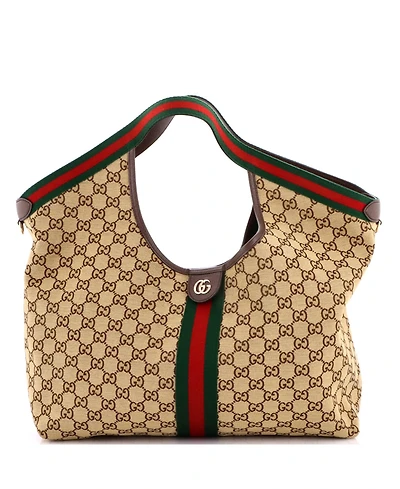 Pre-Owned Gucci Large Giglio Tote Gg Canvas