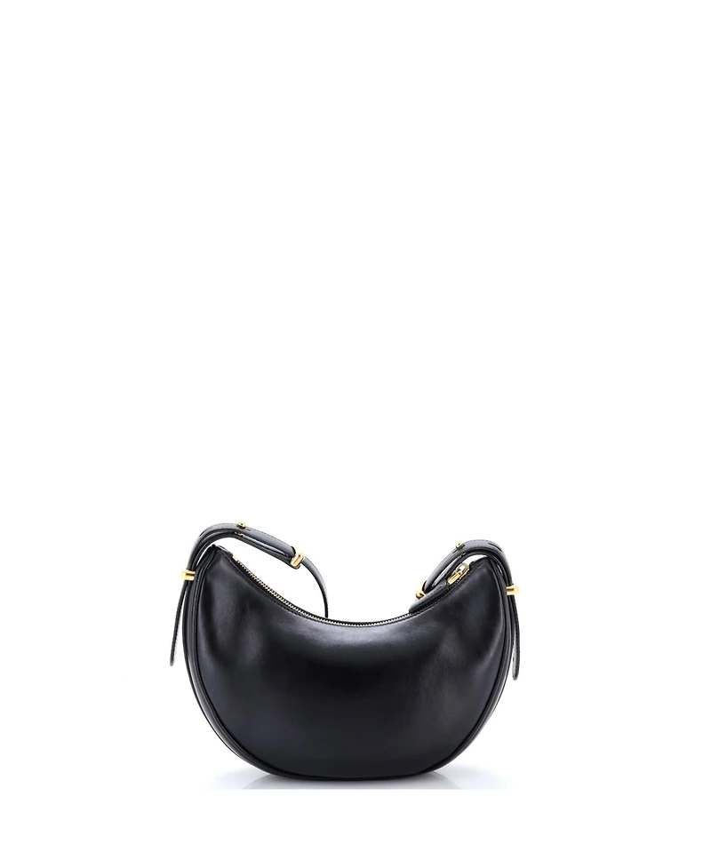 Pre-Owned Prada Small Arque Half Moon Hobo Leather