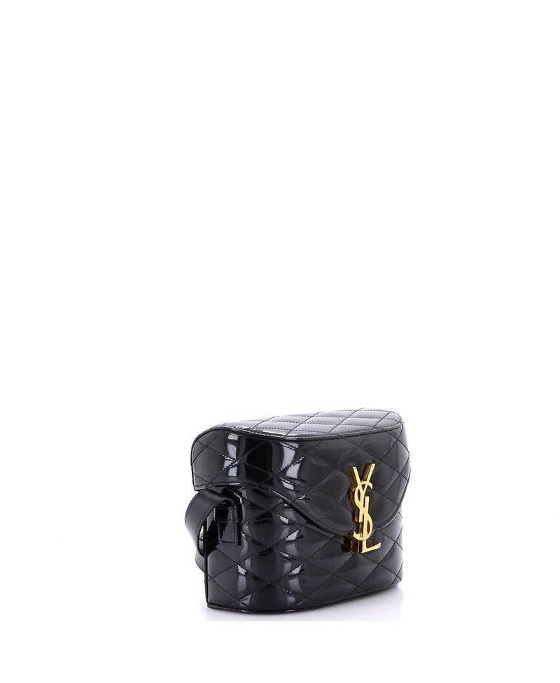 Pre-Owned Saint Laurent June Box Bag Quilted Patent