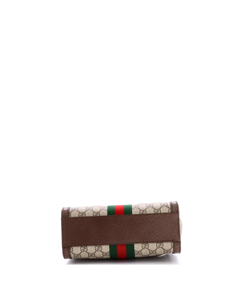 Pre-Owned Gucci Small Ophidia Top Handle Tote Gg Coated Canvas with Leather