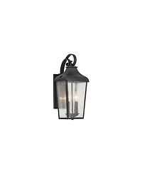 Kichler Forestdale 18.50" 2-Light Outdoor Wall Light in Textured Black