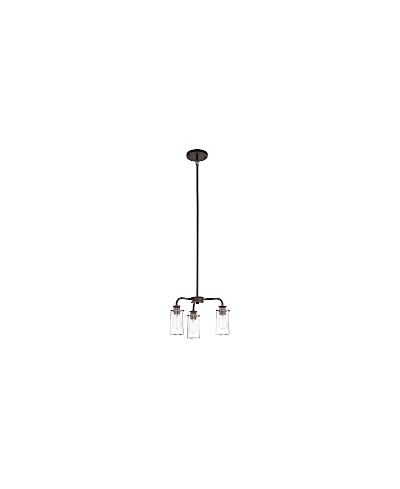 Kichler Braelyn 17 3/4" Industrial 3-Light Oiled Bronze Chandelier