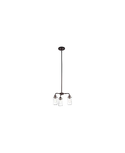 Kichler Braelyn 17 3/4" Industrial 3-Light Oiled Bronze Chandelier