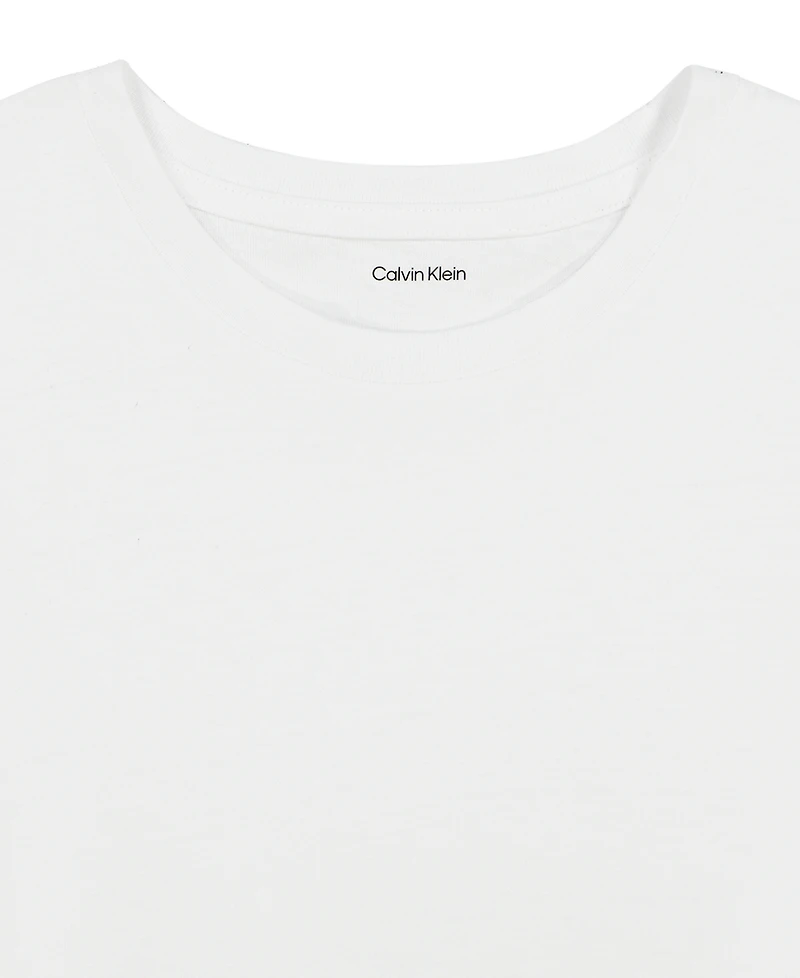 Calvin Klein Girls' 7-16 Short-Sleeve Refined Tailored T-Shirt