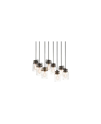 Kichler Brinley 25 1/2" Glass and Bronze 8-Light Industrial Pendant