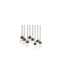 Kichler Brinley 25 1/2" Glass and Bronze 8-Light Industrial Pendant