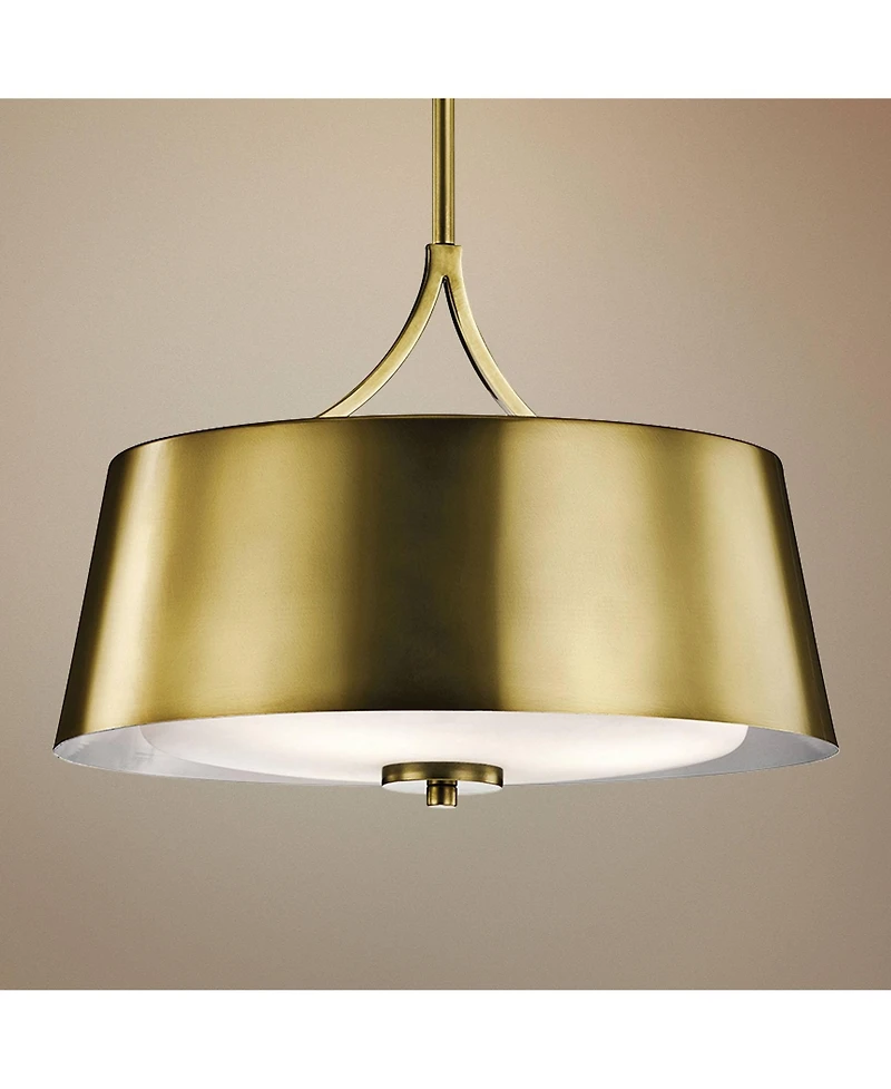 Kichler Maclain 16" Wide Natural Brass 3-Light Pendant