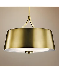 Kichler Maclain 16" Wide Natural Brass 3-Light Pendant