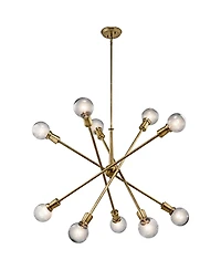 Kichler Armstrong 47" Wide Natural Brass Sputnik Chandelier