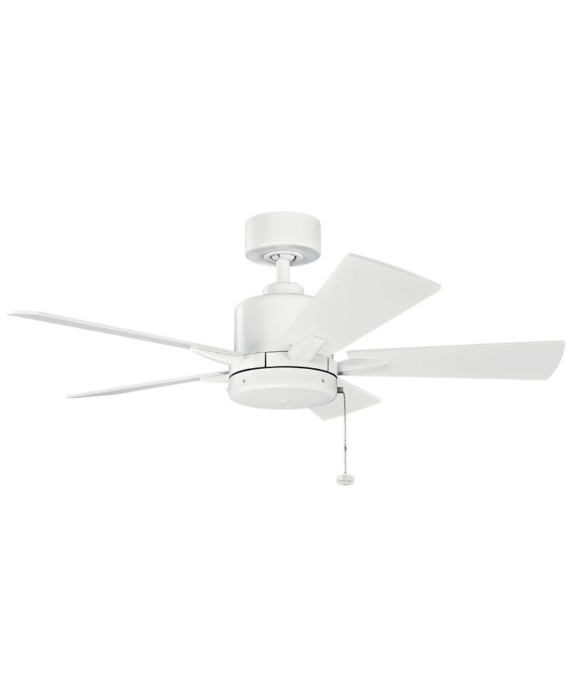 42" Kichler Bowen Matte White Pull Chain Ceiling Fan