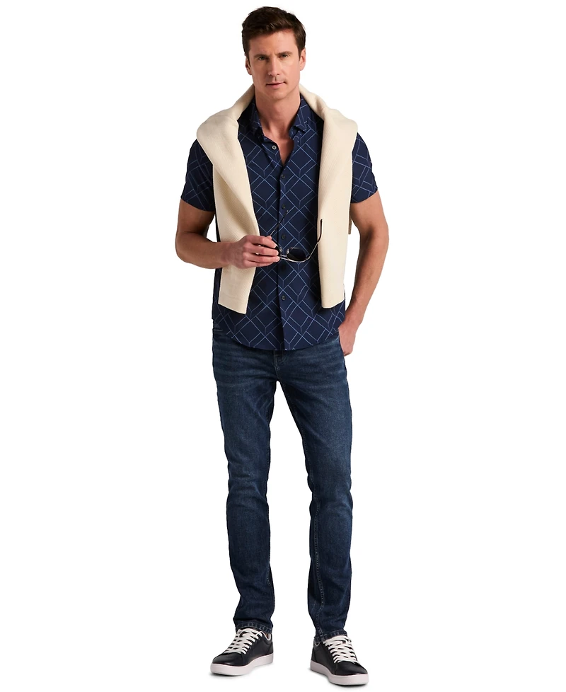 Perry Ellis Men's Geo Print Slim-Fit Shirt