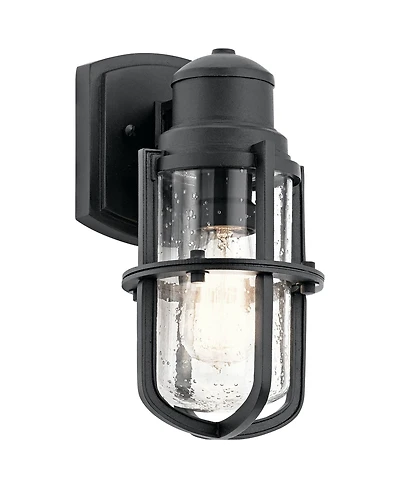 Kichler Suri 11 1/4" High Textured Black Outdoor Wall Light