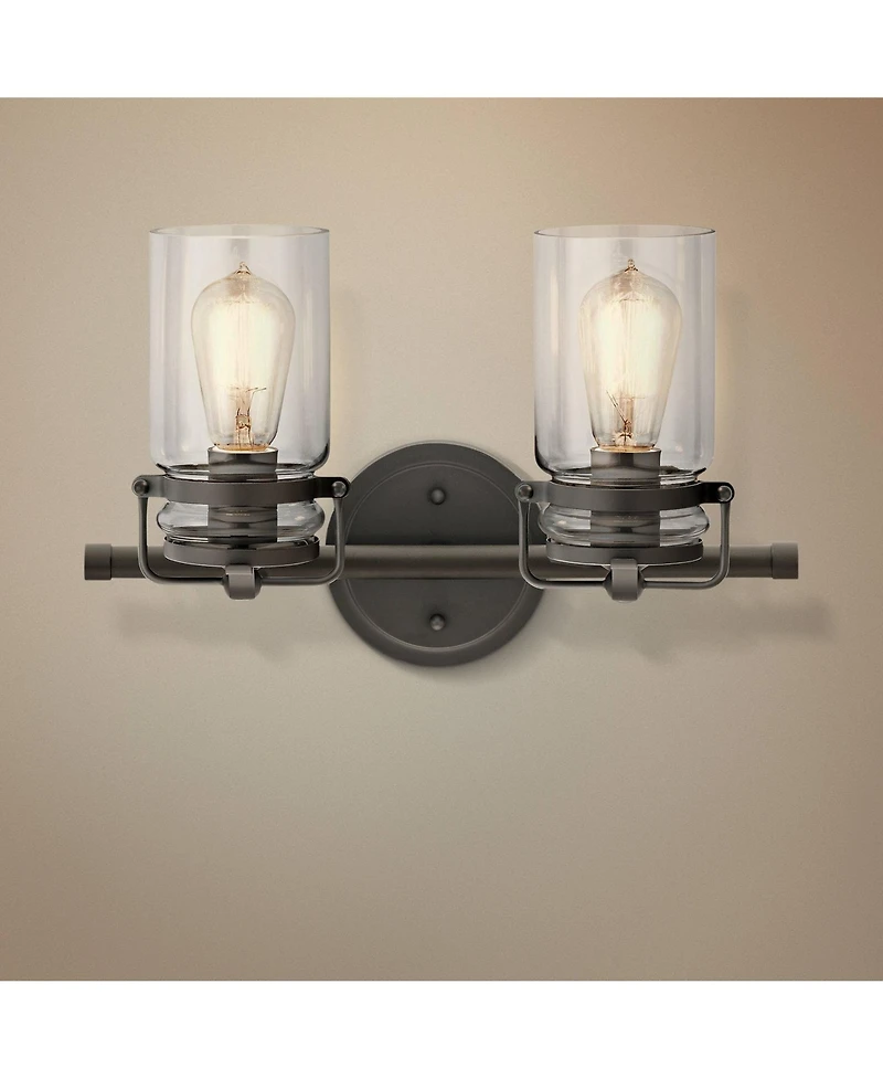Kichler Brinley 10" High Olde Bronze 2-Light Wall Sconce