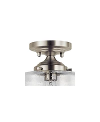 Kichler Winslow 8 1/2" Wide Brushed Nickel Seeded Glass Ceiling Light