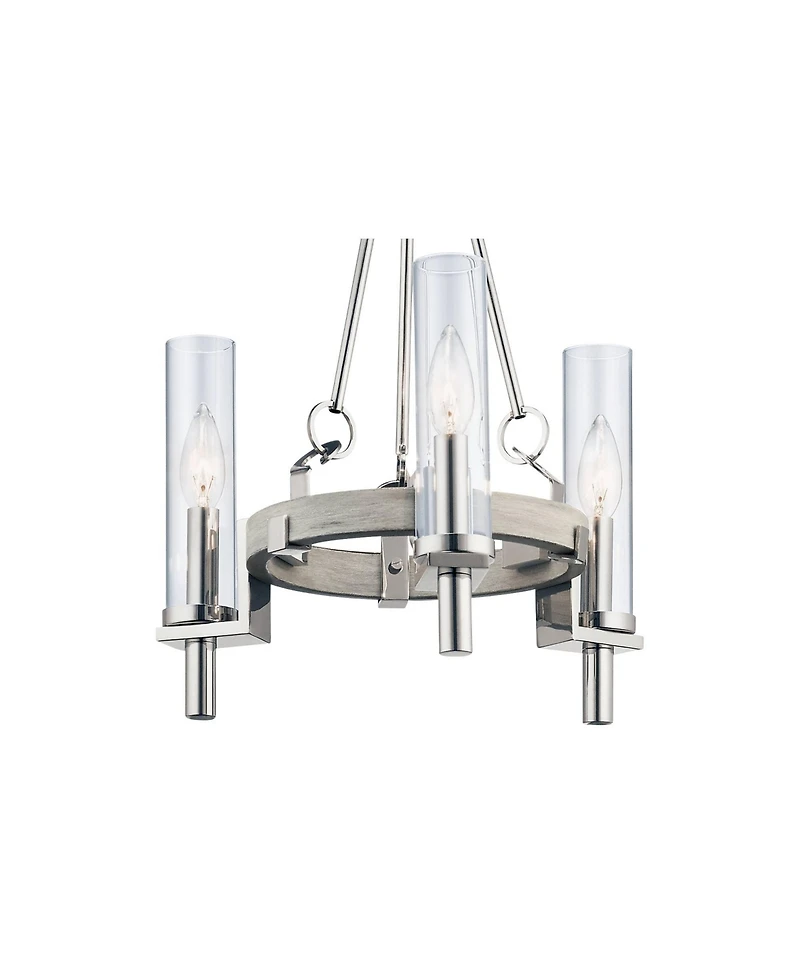 Kichler Telan 14 3/4" Wide Wood Ring Wagon Wheel 3-Light Chandelier