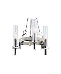 Kichler Telan 14 3/4" Wide Wood Ring Wagon Wheel 3-Light Chandelier
