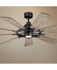 65" Kichler Gentry Anvil Iron Led Ceiling Fan