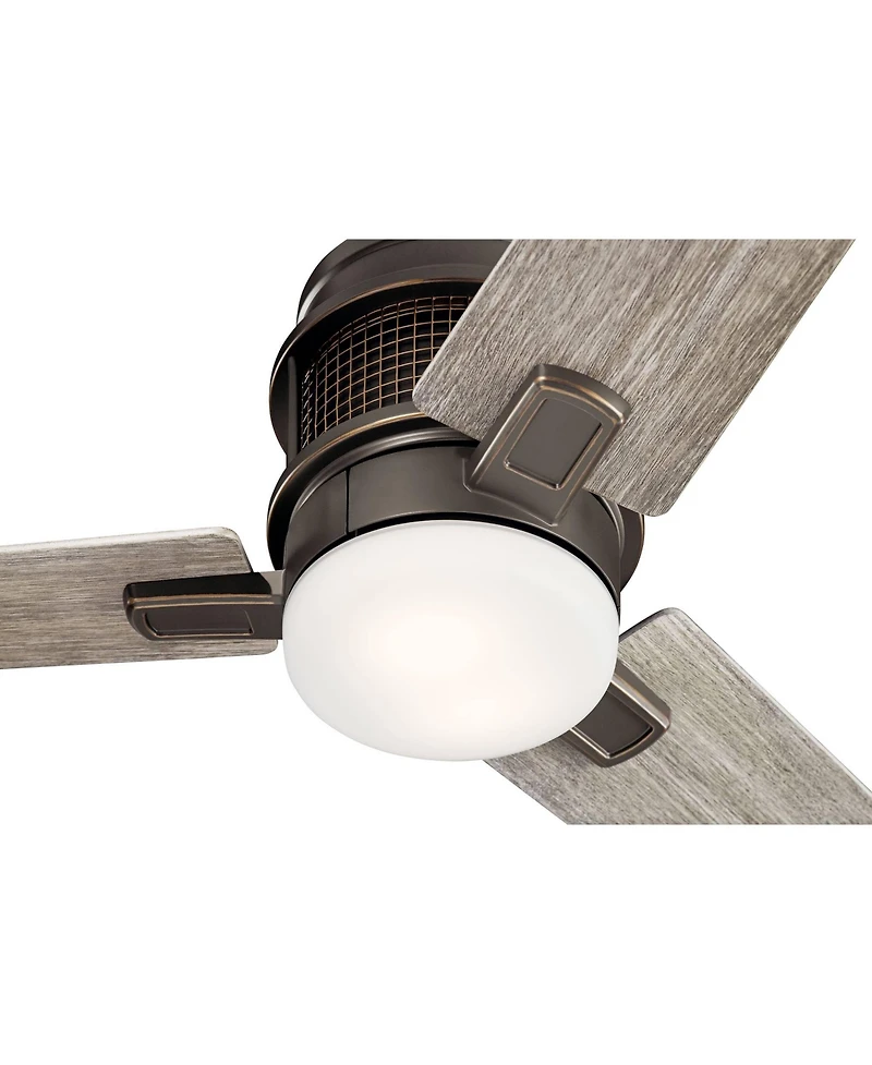 52" Kichler Chiara Bronze Led Hugger Ceiling Fan with Wall Control
