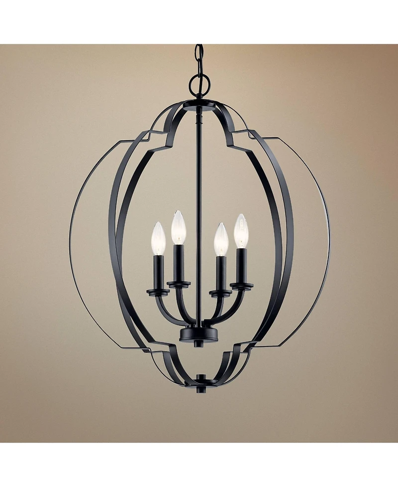 Kichler Voleta 22" Wide Black 4-Light Foyer Pendant