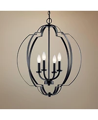 Kichler Voleta 22" Wide Black 4-Light Foyer Pendant