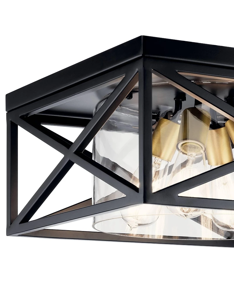 Kichler Moorgate 16" Wide 4-Light Black Ceiling Light