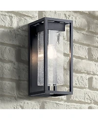 Kichler Mercer 16" High Black Silver Outdoor Wall Light