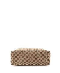 Pre-Owned Gucci Medium Web Strap Zip Messenger Bag Gg Canvas