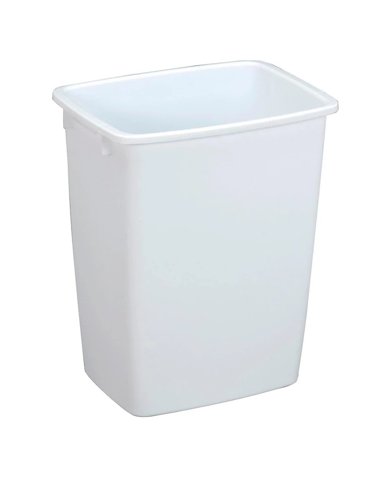 Rubbermaid Open Top Wastebasket, Large Plastic Trash Bin Container, 36 Qt, White