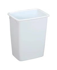 Rubbermaid Open Top Wastebasket, Large Plastic Trash Bin Container, 36 Qt, White