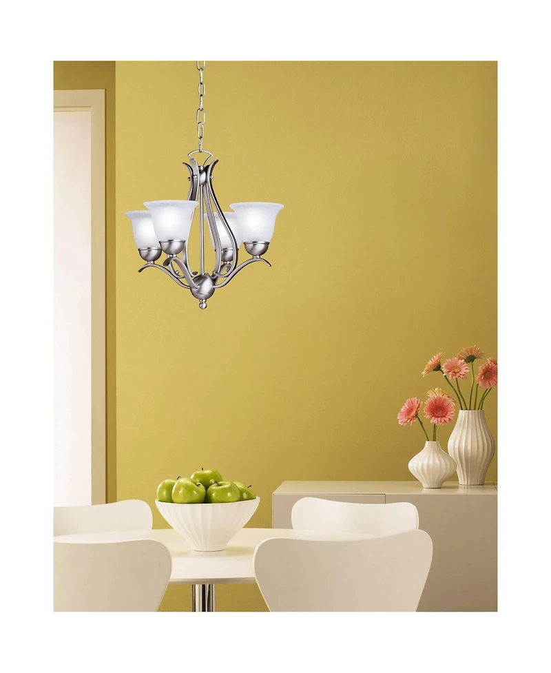 Kichler Dover 18" Wide Four Light Brushed Nickel Uplight Chandelier