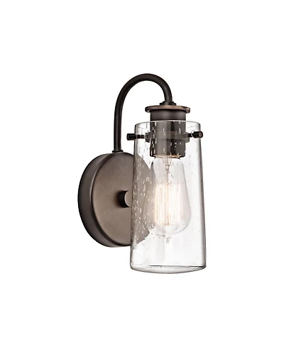 Kichler Braelyn 9 1/2" High Seeded Glass and Olde Bronze Wall Sconce