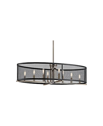 Kichler Titus 37 1/4" Black and Nickel Kitchen Island Oval Pendant