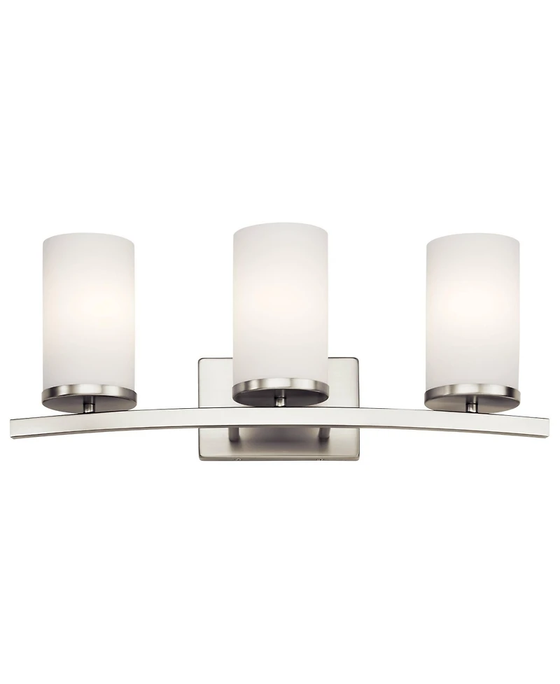 Kichler Crosby 23" Wide Brushed Nickel 3-Light Bath Light
