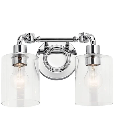 Kichler Gunnison 9 3/4" High Chrome 2-Light Wall Sconce