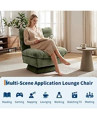 2 Set of Swivel Accent Chair, Modern Chenille Sofa Chair 360 degrees) Rotation, Oversize Base 30" Wide Seat, Supports 300 Lbs, Cozy Living Room