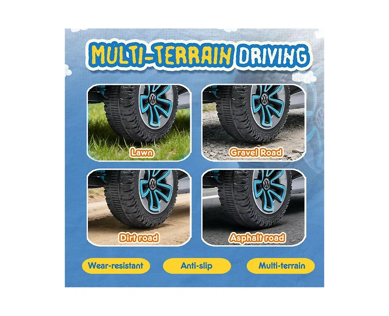 Yobtop Volkswagen Beetle 12V 2.4G Remote Control 4-Wheel Suspension Ride-On Electric Car, Ages 3-5