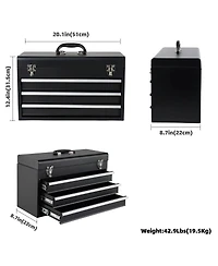 Streamdale Furniture 465-Piece Mechanics Tool Set with 3-Drawer Heavy Duty Metal Box Repair Tool Kit