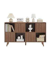 Streamdale Furniture 8-Cube Storage Organizer Bookcase with 4 Doors