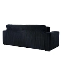Streamdale Furniture 86.5" L-Shaped Corduroy Sectional Sofa with Cup Holders and Charging Ports
