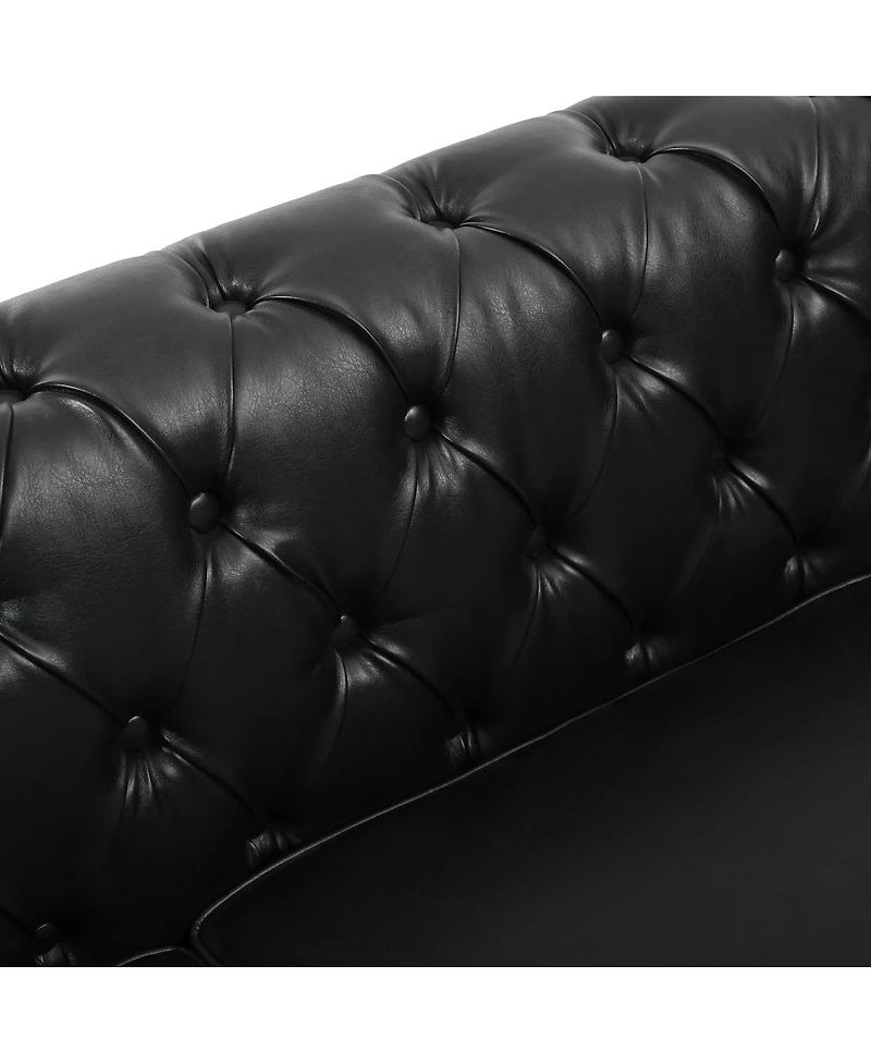 Streamdale Furniture 85" Modern 4-Seater L-Shaped Sectional Sofa with Storage Ottoman