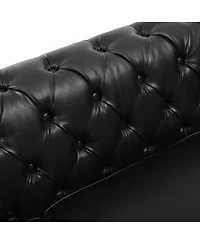 Streamdale Furniture 85" Modern 4-Seater L-Shaped Sectional Sofa with Storage Ottoman