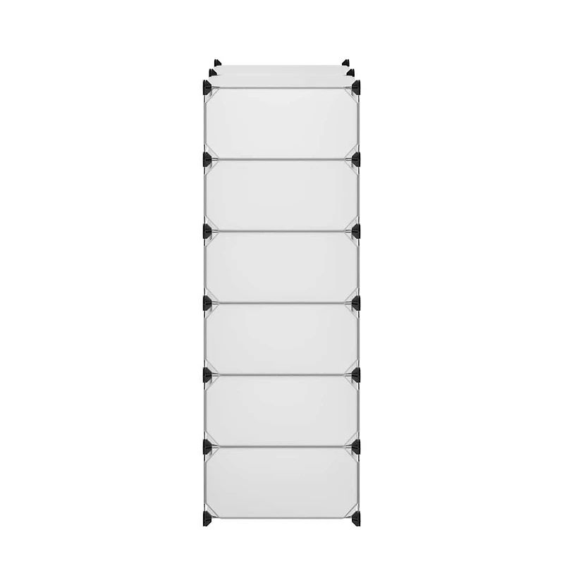 vidaXL Interlocking Shoe Organizer with 12 Compartments