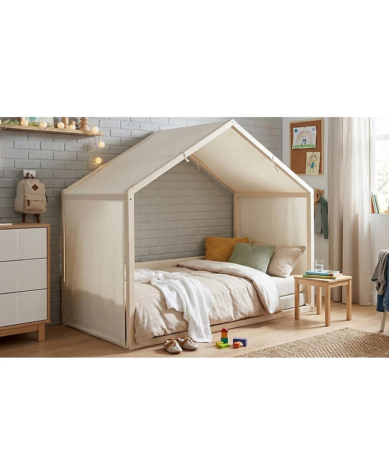 Streamdale Furniture Twin Velvet Canopy Platform Bed