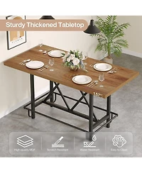 Tribesigns 35.43" Counter Height Dining Table for 6