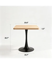 Streamdale Furniture Square 24" Tulip Dining Table, Mid-Century Modern Bistro Table