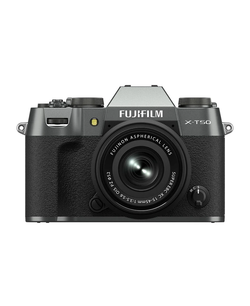 Fujifilm X-T50 Mirrorless Camera with Xc 15-45mm for3.5-5.6 Ois Pz Lens, Bundle with Extra Battery, 64GB Memory Card, Shoulder Bag and 52mm