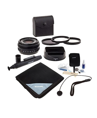 Fujifilm Xf 18mm f/2.0 Lens, Bundle with ProOptic 52mm Filter Kit, Lens Wrap, Cleaning Kit, Lens Cleaner, Lens Cap Tether